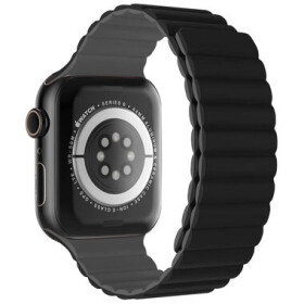 Swissten Silikónový magnetický remienok pre Apple Watch 42/44/45/49mm čierno-šedá (46000511)