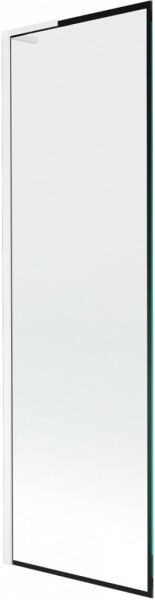 MEXEN/S - Next L vaňová zástena FIX 60 x 150, čierna vzor, biela 895-060-000-03-70-20