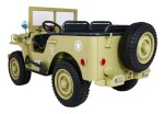 Mamido Detský elektrický Jeep Willys 4x4 trojmiestny béžový