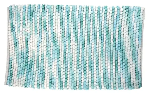 Spirella KITO modro-zelená / Kúpeľňová predložka / Mikrovlákno / Protišmyková / 50 x 80 cm