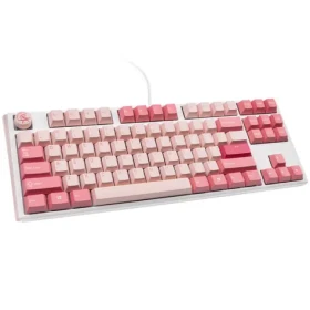Ducky One 3 Cherry MX-Ergo-Clear ružová / herná klávesnica / mechanická / drôtová USB-C / US (DKON2187-EUSPDGOWWPC2)