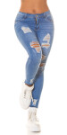 Sexy Highwaist Skinny Jeans in Used-Look denimblue S