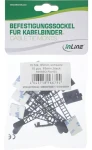 InLine Sada príchytiek na káble 64 mm čierna / Organizácia kabeláže / 10 ks (59969B)