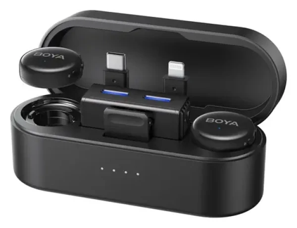 Boya BOYALINK 3-02 čierna / Klopový mikrofón / bezdrôtový / 2.4GHz / USB-C