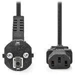 Nedis napájací kábel IEC-320-C13 - Schuko uhlová zástrčka čierna / Napájací kábel / 230V / 10A / 3 m (CEGL10000BK30)