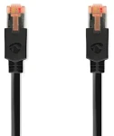 Nedis CAT6 antracitová / Sieťový kábel / F/UTP / RJ45 - RJ45 / 1 m / LSZH (CCBW85210AT10)