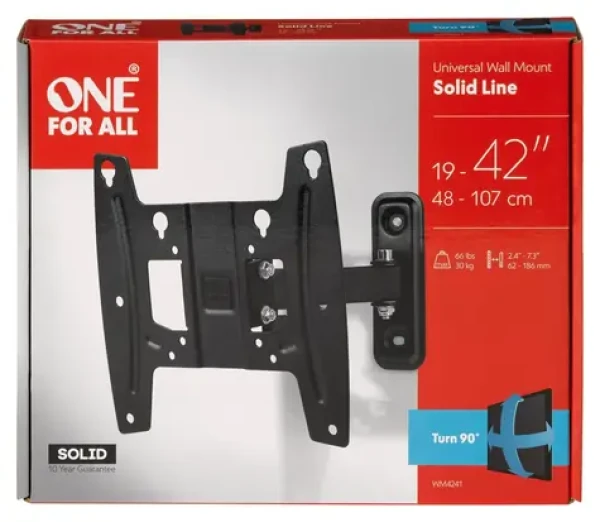 One For All WM4241 / Držiak na stenu pre TV / 19-43" / naklápací, otočný / nosnosť 30 kg (WM4241)