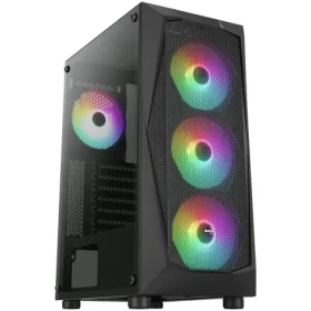 AeroCool Falcon V2 ARGB čierna / ATX / 2x USB-A 3.0 / 1x USB-A 2.0 / 4X 120mm / bez zdroja / priehľadná bočnica (ACCM-PV41142.11)