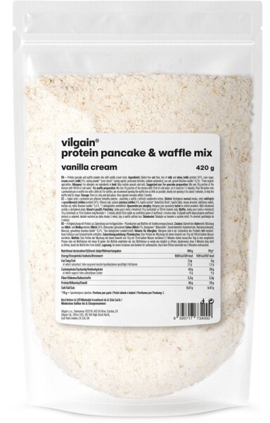 Vilgain Protein Pancake & Waffle Mix – 3× Vanilkový krém 420 g