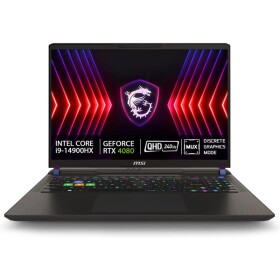 MSI Vector 16 HX A14VHG čierna / 16" QHD+ / i9-14900HX 2.2GHz / 32GB RAM / 1TB SSD / RTX 4080 12GB / Bez OS (9S7-15M142-680)