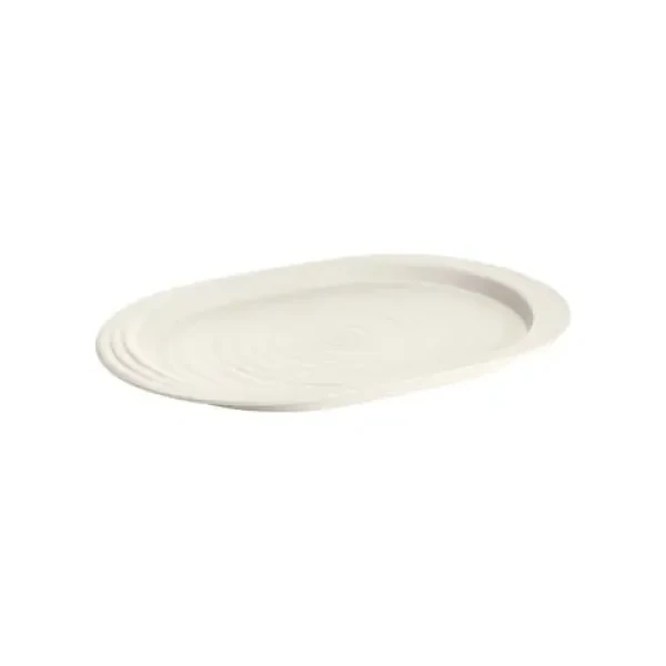 Guzzini TIERRA L mliečno biela / Servírovací podnos / Recyklovaný PET / 47,5 x 32,5 x 3 cm (197401156)