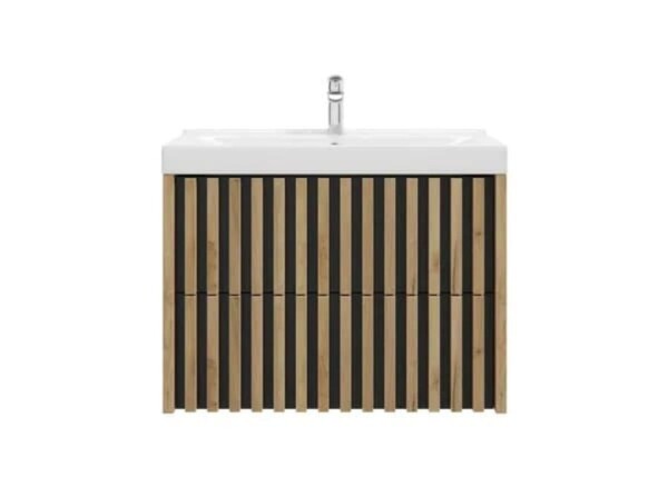 Kúpeľňová skrinka s umývadlom SAT Delano 80x56x45 cm dub mat DELANO80ZDCUM DELANO80ZDCUM