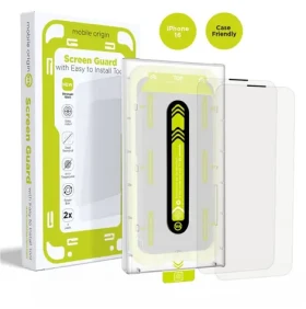 Mobile Origin Screen Guard ochranné sklo pre Apple iPhone 16 s aplikátorom číra / 2 ks (SGA-i16-2pk)