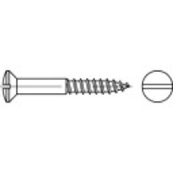 TOOLCRAFT TO-5446116 skrutka do dreva so zápustnou šošovkovou hlavou 6 mm 40 mm drážka DIN 95 mosaz 200 ks; TO-5446116