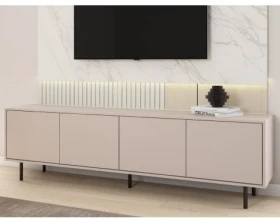 Široká TV skrinka Flax, 200 cm, béžový kašmír%
