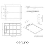 CERANO - Sprchová vanička samonosná obdĺžniková Loro - liaty mramor - biela matná - 120x90 - s nožičkami CER-680579