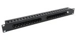 Xtendlan 1U 4,0×4,5cm / Vyväzovací panel / Celokovový s krytom / 19" rack (CMP1USTEEL-C)