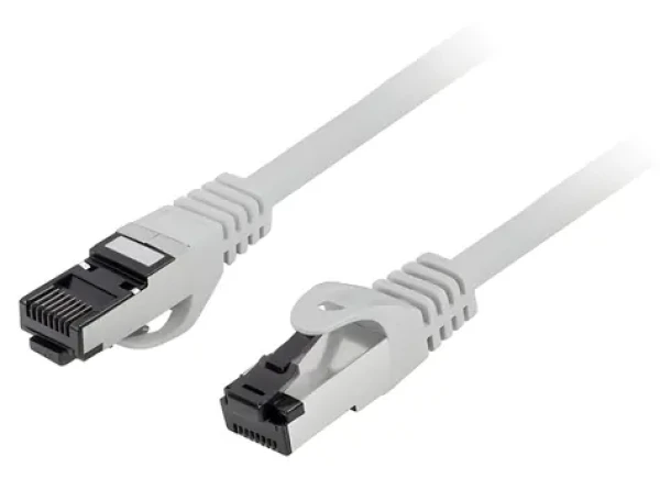 Lanberg CAT8.1 S/FTP 1m šedá / Patch kábel / RJ-45 / LSZH / 40 Gbit/s (PCF8-10CU-0100-S)