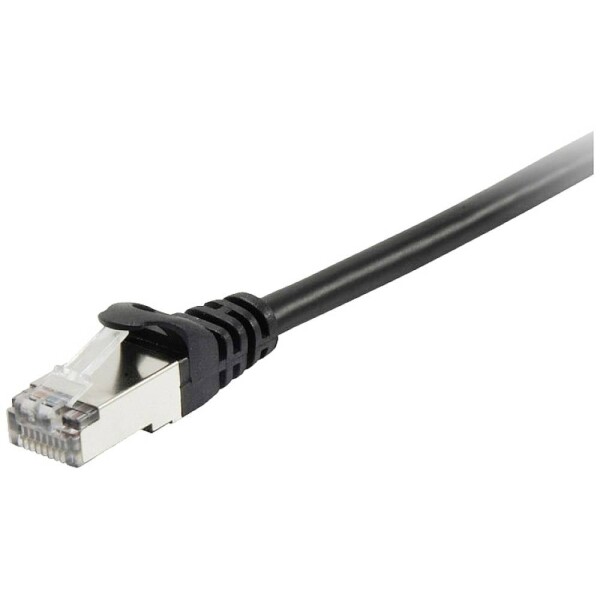 Equip 605594 RJ45 sieťové káble, prepojovacie káble CAT 6 S/FTP 5.00 m čierna pozlátené kontakty 1 ks; 605594