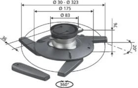 Vogels Evolution EPC 6545 čierna / Stropný držiak na projektor / max. 10 kg (987007350)