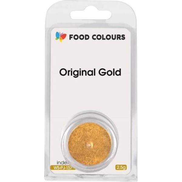 Jedlá prachová perleťová farba Food Colours Original Gold (2,5 g) Zlatá - dortis - dortis