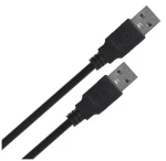 Lanberg CA-USBA-20CU-0010-BK čierna / Kábel USB-A na USB-A / USB 2.0 / 1 m (CA-USBA-20CU-0010-BK)