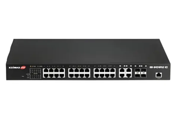 Edimax GS-5424PLC V2 / Switch / 24x GE PoE + / 4X SFP / 400 W / Managed / 1U (GS-5424PLC V2)