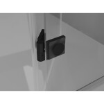 MEXEN/S - Mist-F sprchovací kút skladacie dvere ľavá 80 x 80, čierna kratka, čierna 8A6T-080-080-70-77-L