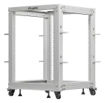 Lanberg Open Rack 15U sivá / Rozvádzač / 19" / 600x600-1100 mm / nosnosť 600 kg (OR01-6115-S)