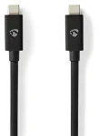 Nedis USB4 Gen 2x2 / Kábel USB-C - USB-C / 240 W / 8K 60 Hz / 20 Gbps / 2 m (CCGP66020BK20)