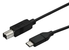 StarTech čierna / Kábel USB-C na USB-B / 480 Mbit/s / 0,5 m (USB2CB50CM)