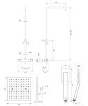 OMNIRES - UNI termostatický sprchový stĺp chróm /CR/ SYSY11/N/6CR