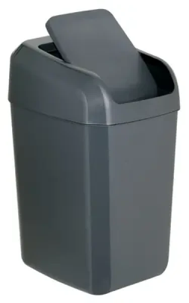 Denox Troya antracitová / Odpadkový koš / 30 l / houpací víko / 28x35x53 cm