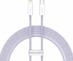 Baseus CALD040305 Kábel USB-C (M) - Lightning (M) 2 m fialová / 20W (CALD040305)