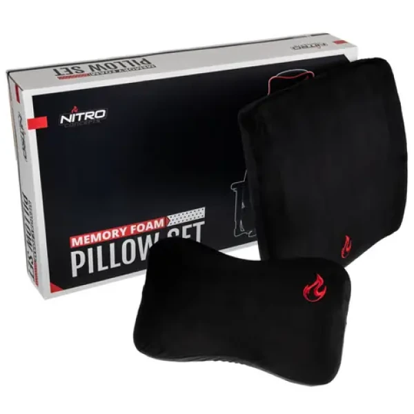 Nitro Concepts Sada vankúšov z pamäťovej peny čierno-červená / pre stoličky Nitro Nitro Concepts (NC-PST-MF-002)