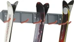 Compass Držiak lyží na stenu / Držiak na lyže / pre 3 páry + paličky / nosnosť 30 kg / kov, guma (XC-80010)