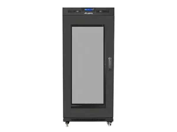 Lanberg Stojanový rozvádzač 15U 800x1000 čierna / Stojanový rozvádzač / 19" / LCD displej / Sklenené dvere (FF01-8015-23BL)