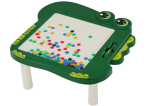 Mamido Vzdelávací magnetický stolček s tabuľou a dinosauriou skladačkou, zelený