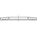 TOOLCRAFT 137470 tanierové pružiny Vnútorný Ø: 35.5 mm DIN 2093 pružinová ocel 100 ks; 137470