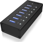 IcyBox IB-AC618 USB Hub čierna / 7x USB 3.0 (IB-AC618)