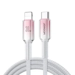 Joyroom S-A42 Crystal-Clear Series Nabíjací kábel USB-C (M) - Lightning (M) 30W 1.2m biela (6956116728120)