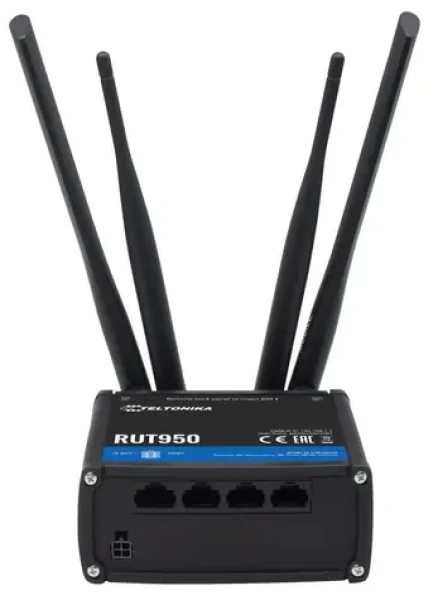 Teltonika RUT950 / Router / LAN amp; 2G amp; 3G amp; LTE amp; Wi-Fi / 802.11n / 150Mbs / DUAL SIM / 3x LAN / 1x WAN (RUT950 U022C0)
