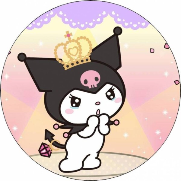 Jedlý papier Kuromi princezná 19,5 cm - Pictu Hap - Pictu Hap