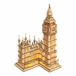 RoboTime drevené 3D puzzle hodinová veža Big Ben svietiaca