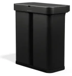 Simplehuman DUAL SENSOR čierny / Odpadkový kôš / Bezdotykový / Hlasové a pohybové ovládanie / 58 l (34+24 l)