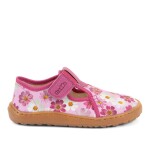 Dievčenské plátené barefoot prezuvky CANVAS T-BAR FLOWERS Froddo G1700439-4 - 36