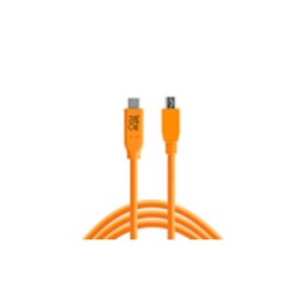Tether Tools USB kábel USB 2.0 USB-C ® zástrčka, USB Mini-B zástrčka 4.60 m oranžová CUC2415-ORG; CUC2415-ORG