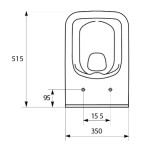 CERSANIT - Závesné WC COMO NEW CLEANON BEZ SEDÁTKA K32-020