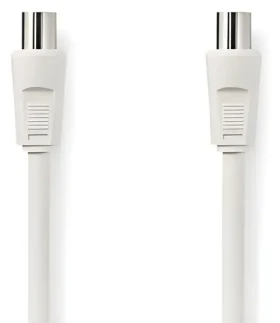Nedis Koaxiálny kábel biela / Kábel / IEC (Koax) zástrčka - zásuvka / 5 m / Dvojité tienenie / 75 Ohm / 90 dB (CSGB40000WT50)