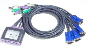 ATEN CS-64A / 4-port KVM PS2 mini / audio / 1.2m káble (CS-64A)